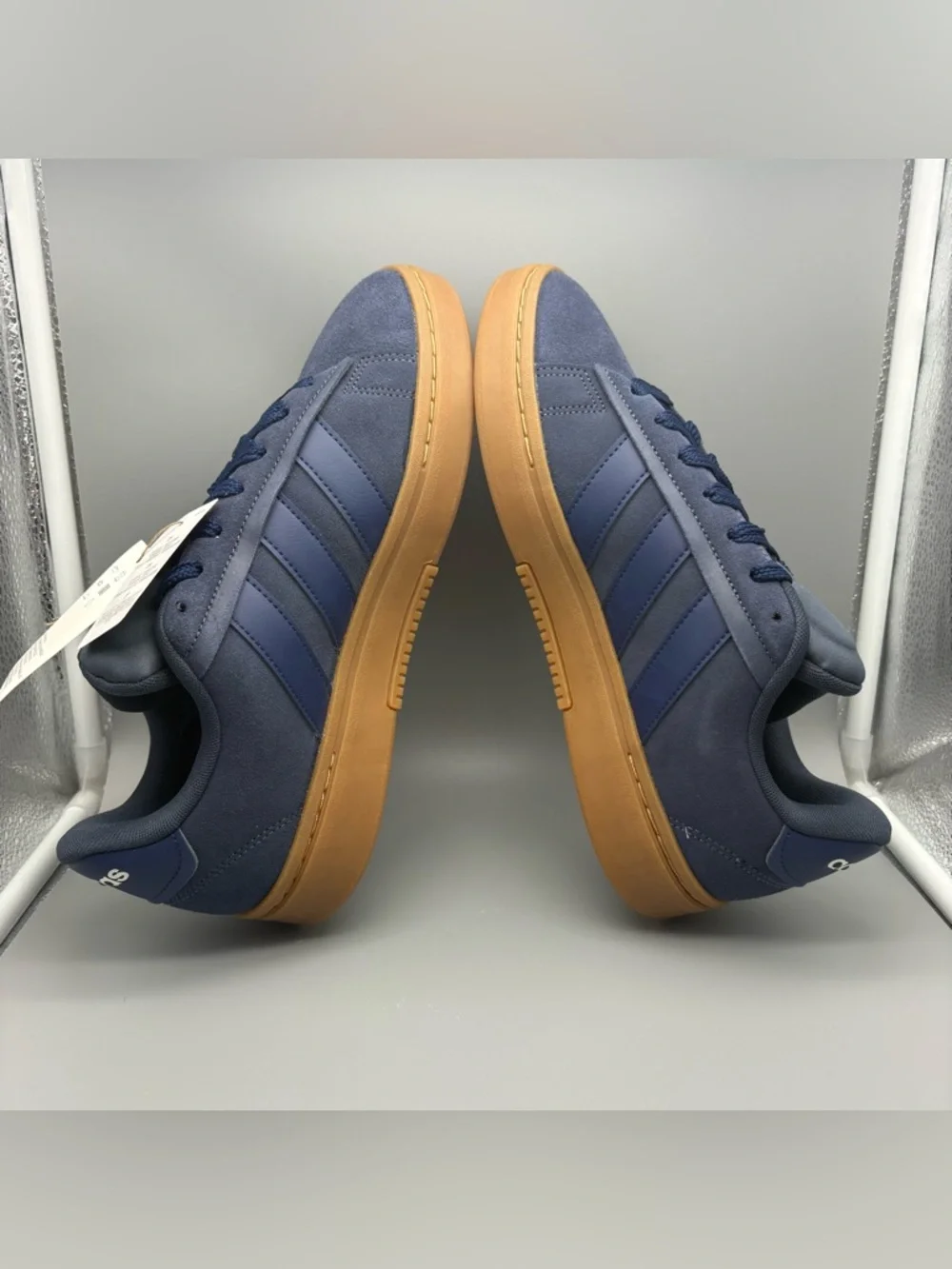 Adidas | Grand Court Alpha 00s Shoes - Navy Blue Tan ; Womens 10